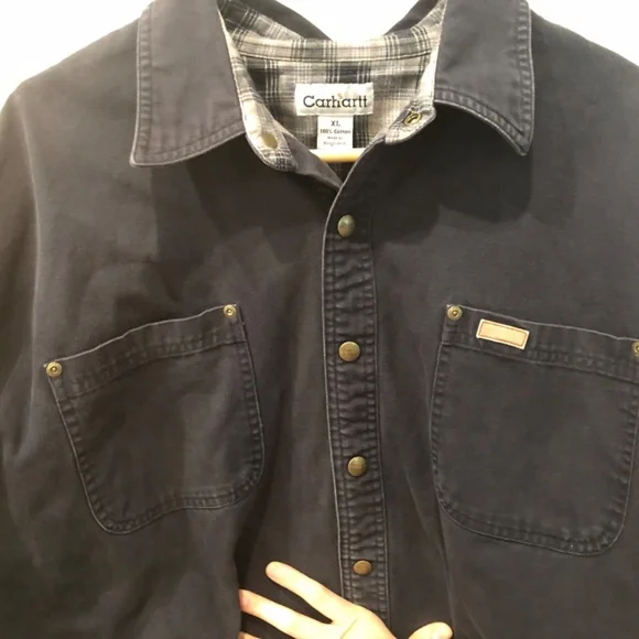Men’s Carhartt Flannel Lined Work Jacket - Picture 3 of 9